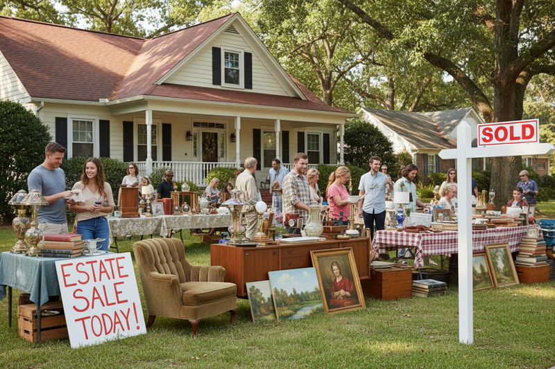 Estate Sale with Realtor Sold Sign