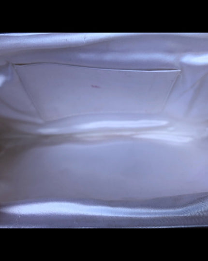 Vintage White beaded Clutch wristlet Wedding