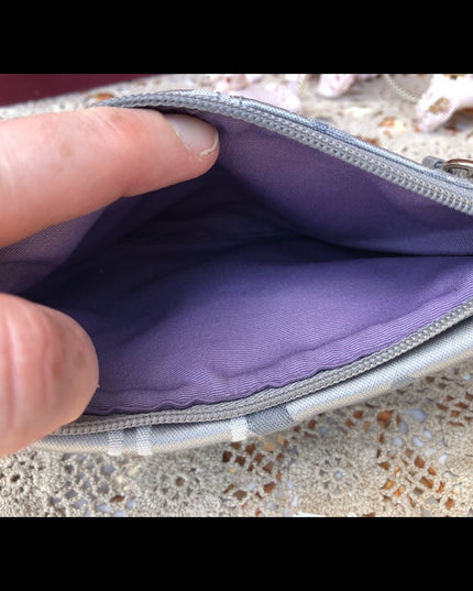 Beautiful Silver Coach wristlet LN