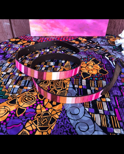 Mexx Faux leather colorful belt pinks