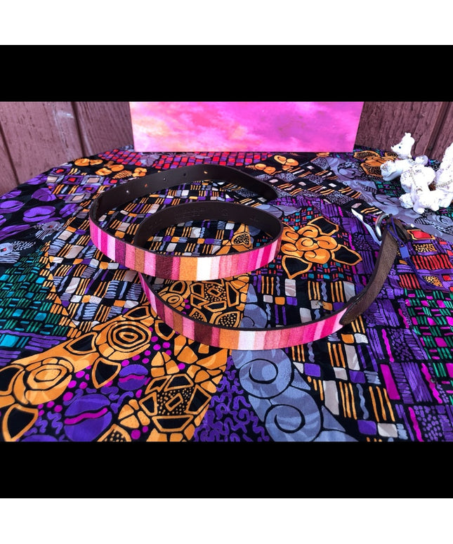 Mexx Faux leather colorful belt pinks