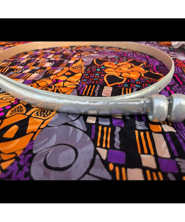 Silver metalic belt TCvintage