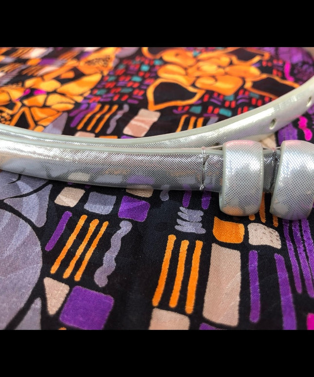 Silver metalic belt TCvintage