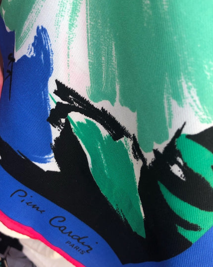 Vintage Pierre Cardin Paris Silk Scarf flowers