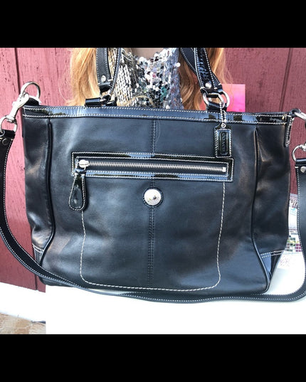 LG Coach Laurel Bag tote  black leather F14887