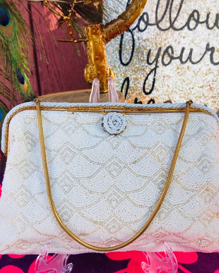 Vintage 1940s France beaded purse Wedding