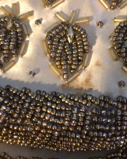 Vintage Gold bead clutch 1940s Beautiful