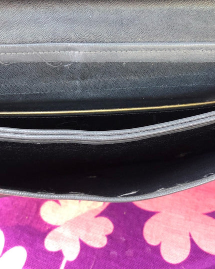 Vintage Gray leather leather clutch