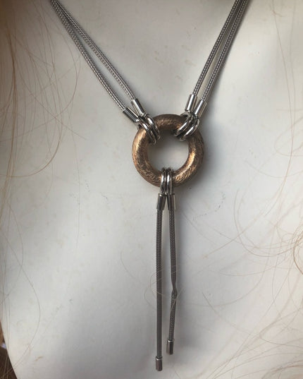Sterling silver & gold hug necklace Beauty!
