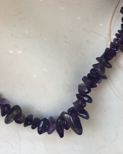 17” Amethyst chip necklace