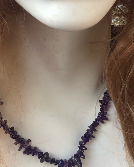 17” Amethyst chip necklace