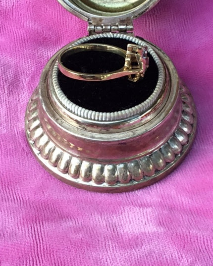 10k gold diamond & ruby ring vintage