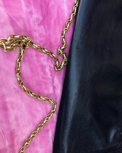 VinTage Jane Shilton Blue Leather clutch shoulder