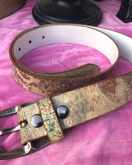 Vintage Keldon ln Distressed leather belt 36” BOHO Distressed
