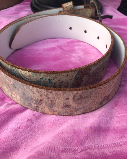 Vintage Keldon ln Distressed leather belt 36” BOHO Distressed