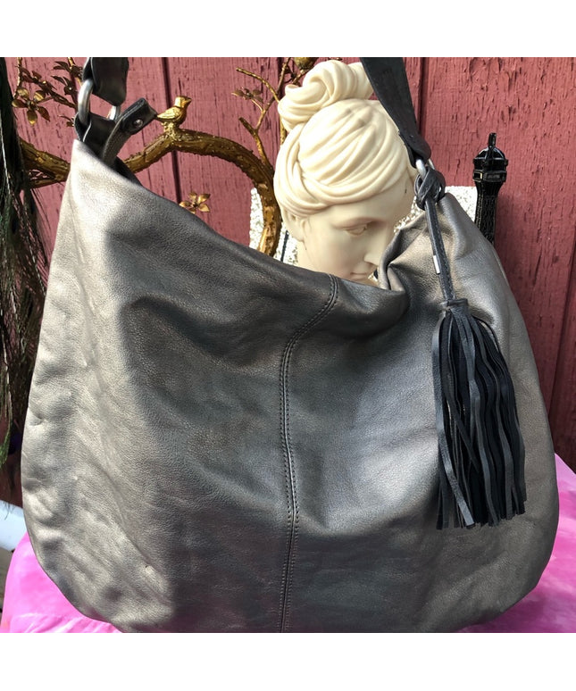 LG Esprit Silver metalic shoulder bag tote