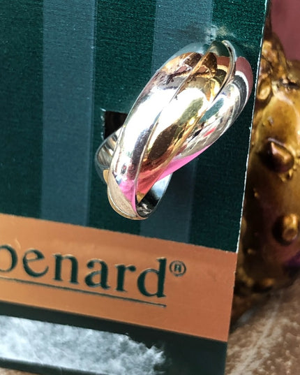 Harve Benard Vintage NEW clip on earrings gold & silver finish hoops