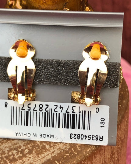New Vintage Richelieu Clip on pearl rhinestones