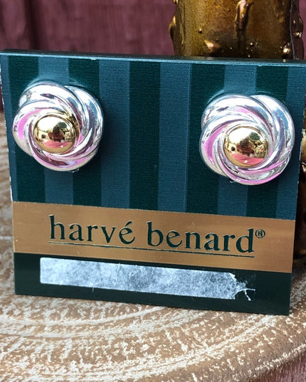 Vintage NEW 1980s Harve Benard gold silver clip on