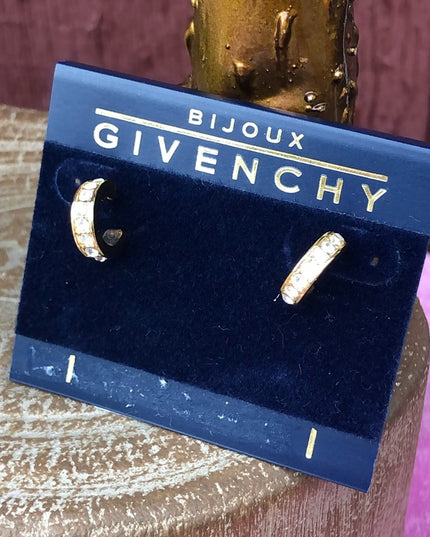 Vintage 1980s Givenchy Bijoux Earrings gold hoop