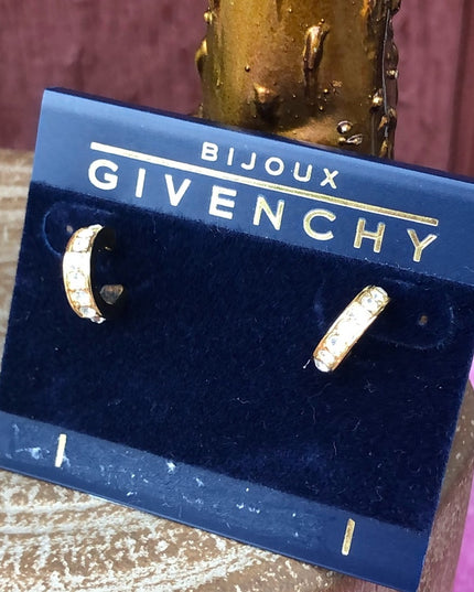 Vintage 1980s Givenchy Bijoux Earrings gold hoop