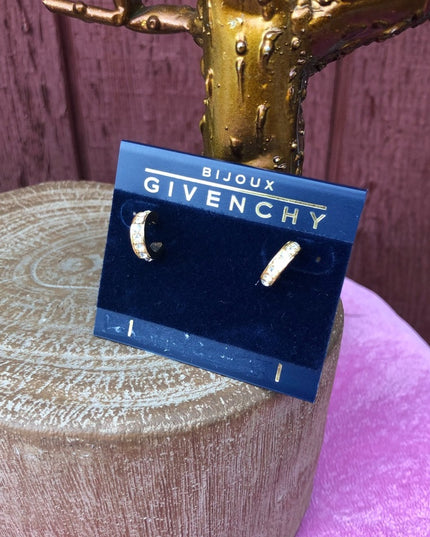 Vintage 1980s Givenchy Bijoux Earrings gold hoop