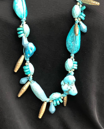 40” Faux Turquois Statement necklace