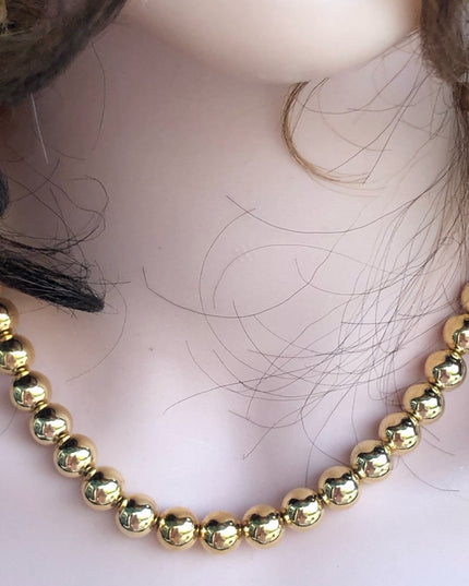 NWT Tommy Hilfiger 16” Gold bead necklace