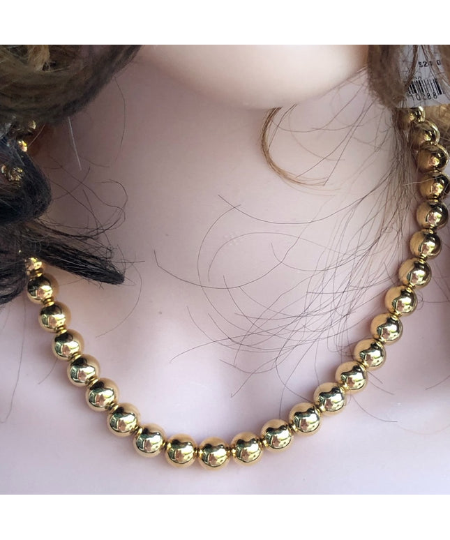 NWT Tommy Hilfiger 16” Gold bead necklace