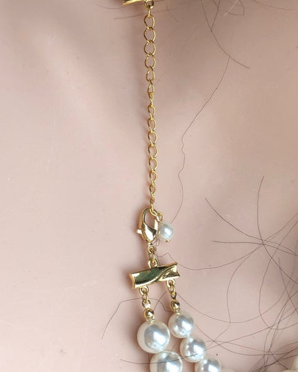 NWOT Faux pearl double strand necklace