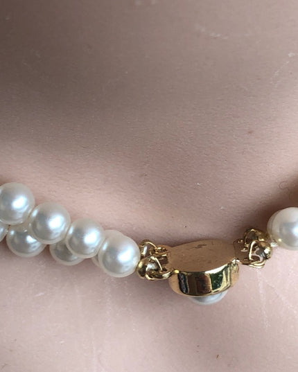 Vintage NWOT Faux pearl rhinestone necklace