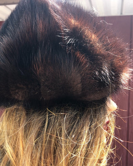 Vintage Simpsons Brown Mink fur Hat Sz sm
