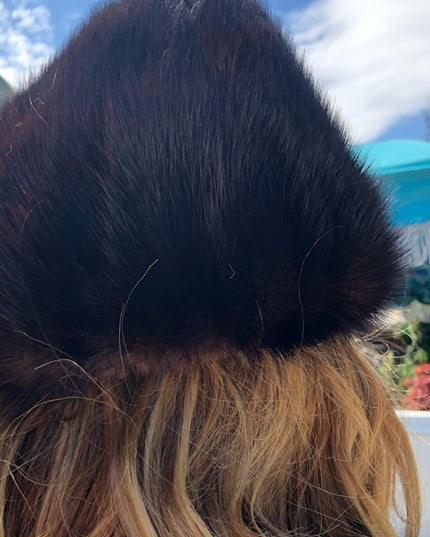 Vintage Simpsons Brown Mink fur Hat Sz sm