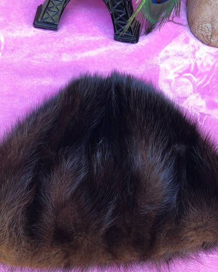 Vintage Simpsons Brown Mink fur Hat Sz sm