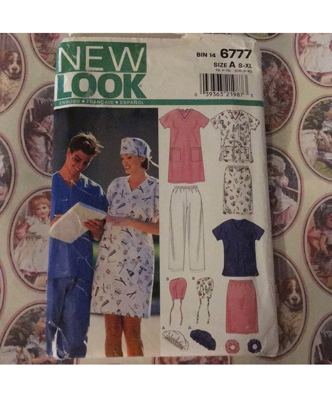 New Look Sewing pattern Scrubs sz S-XL