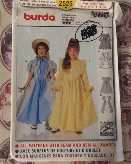 Burda Princess sewing pattern costume Uncut