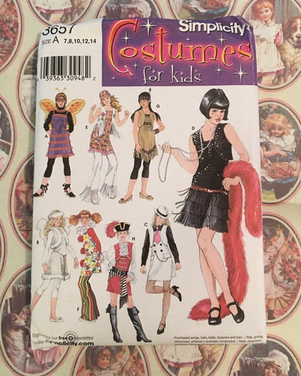 Simplicity Kids sewing pattern costumes UNCUT