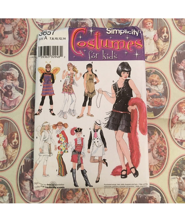 Simplicity Kids sewing pattern costumes UNCUT