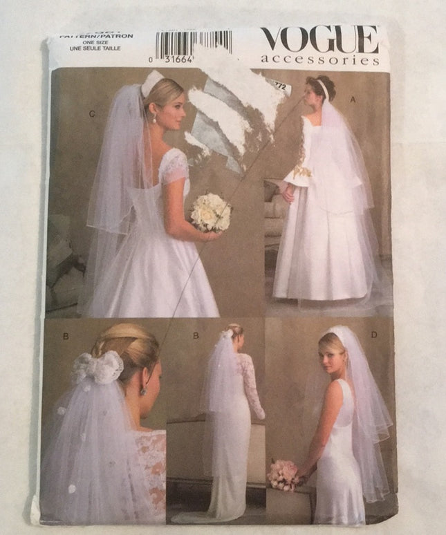 Vogue sewing pattern 7861 Bridal acccessories