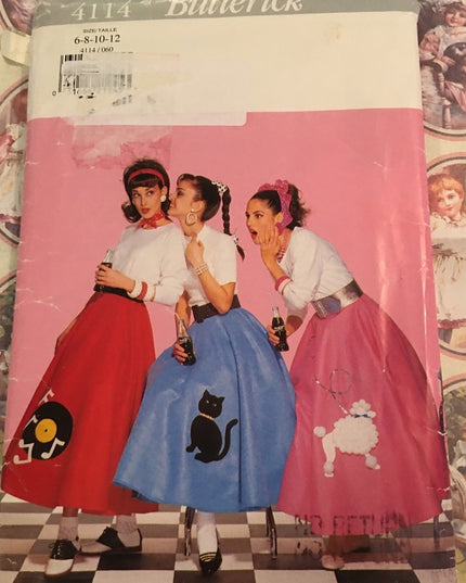 Butterick sewing pattern sock hop dress 6-12