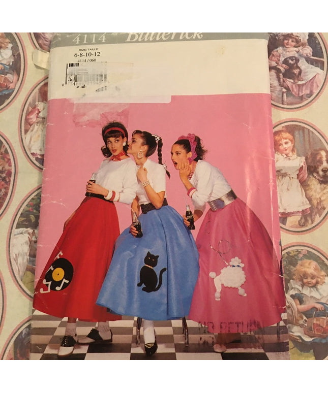 Butterick sewing pattern sock hop dress 6-12