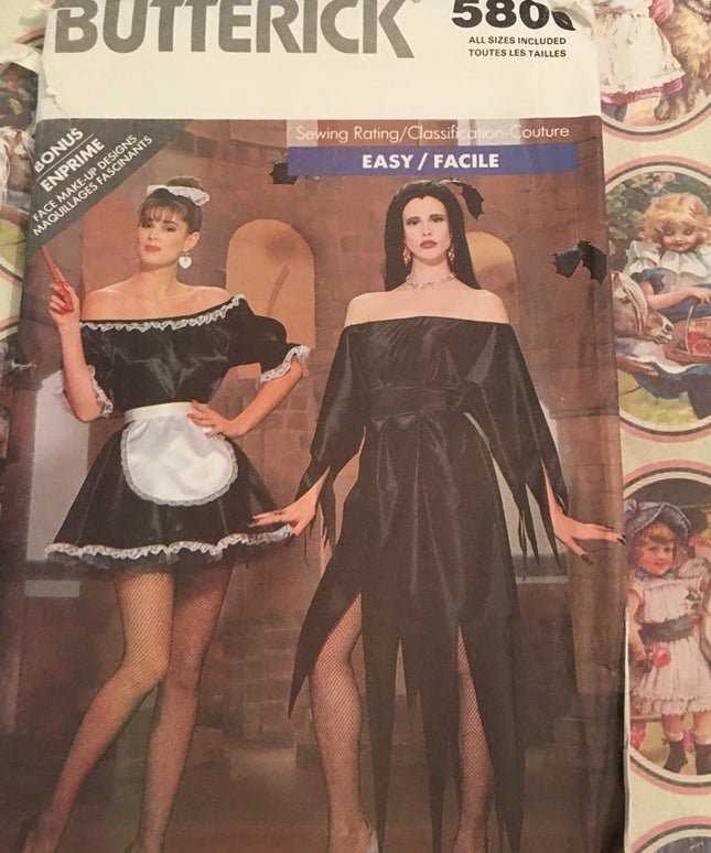 Butterick womens costume sewing pattern OS Vampire Elvira
