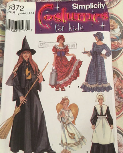 Simplicity Kids costume sewing pattern sz 2-12