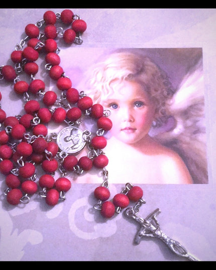 Papa Francesco Rose scented wood rosary VG