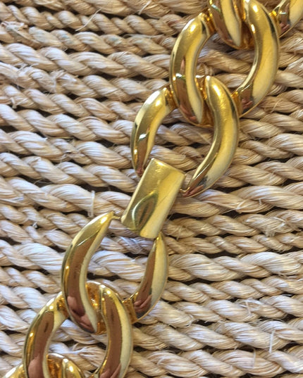 Vintage 1980s Chunky gold Napier Necklace link