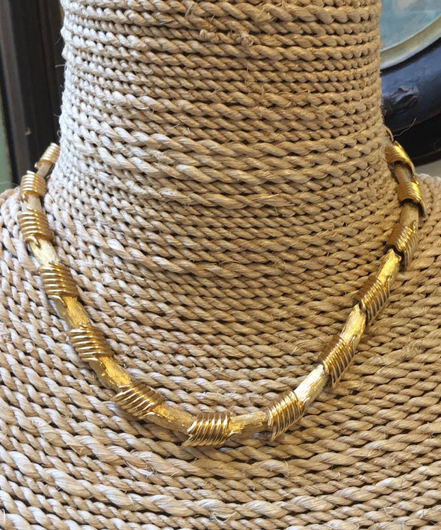 Vintage 1980s Monet chunky heavy choker necklace