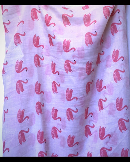 Vero Moda Flamingo cotton Infinity scarf