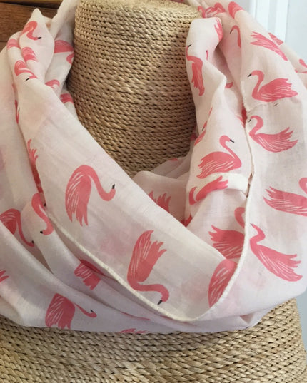 Vero Moda Flamingo cotton Infinity scarf