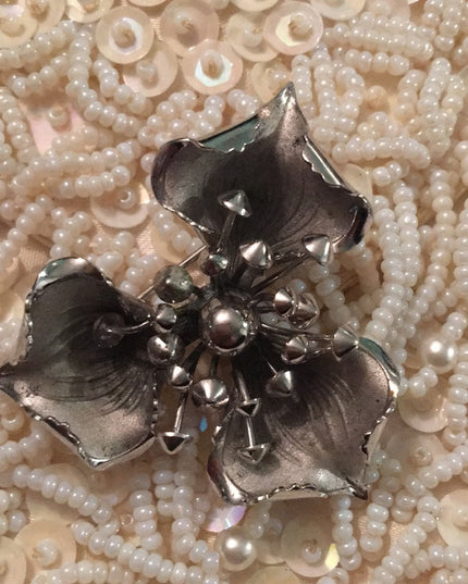 Vintage sterling silver Boyd Bond flower Brooch