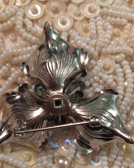 Vintage sterling silver Boyd Bond flower Brooch
